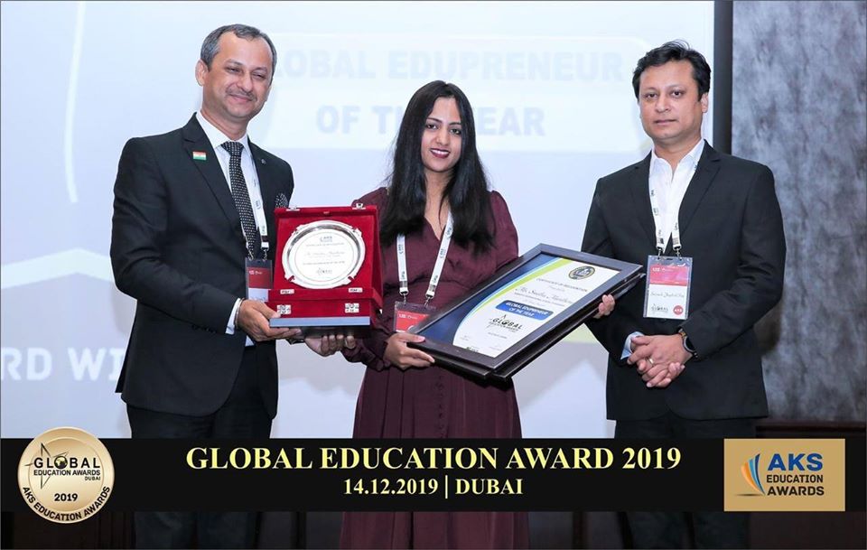 Our Managing Director Ms.Swetha Manthena conferred the Global Edupreneur award